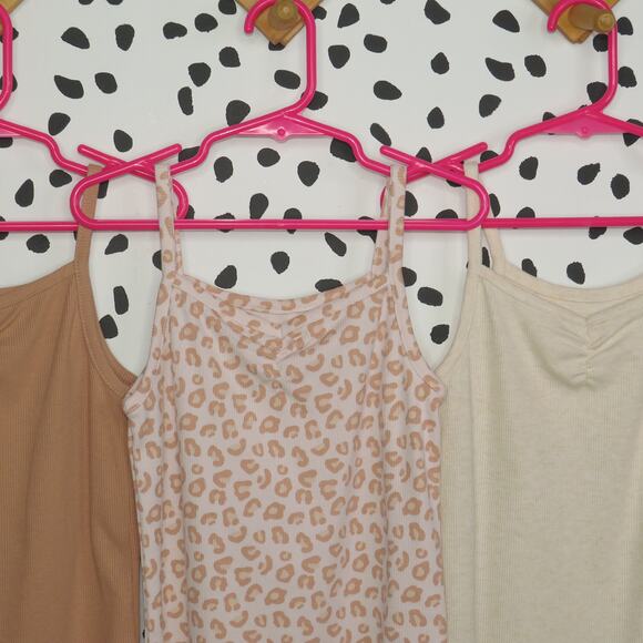 Victory Heart Neutral Ribbed Cami Girls Tank Top Set - Picture 2 of 7